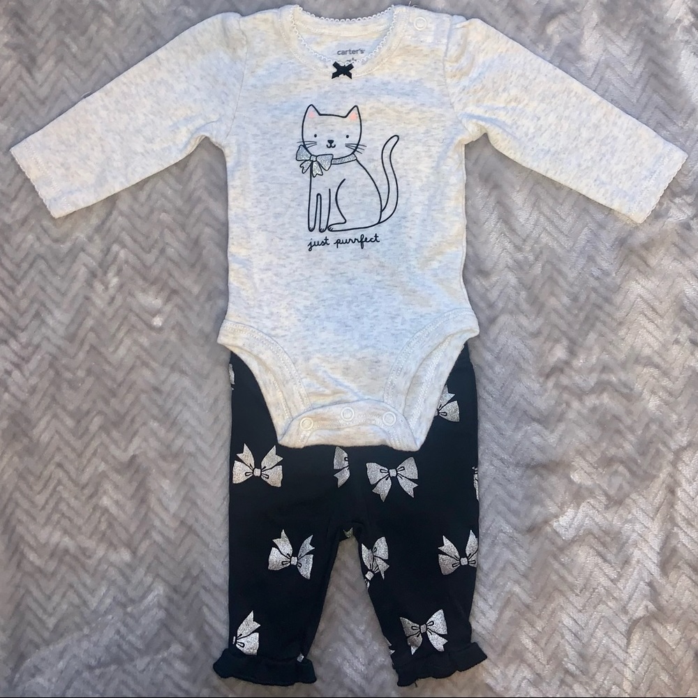 Carter’s Baby Girl 2pc Cat Set